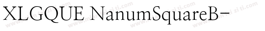 XLGQUE NanumSquareB字体转换